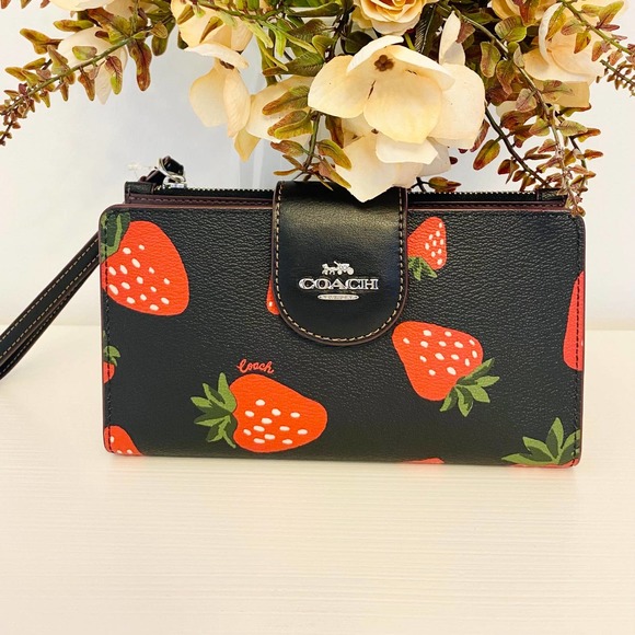 Coach Handbags - Coach Tech Wallet With Wild Strawberry Print CH534